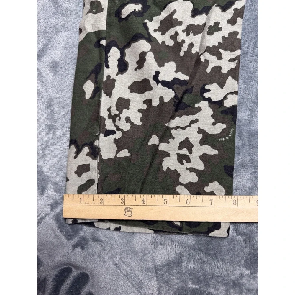 Rag & Bone Otis Cotton Pant Camo Relaxed Fit Size 34x29